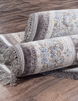 Ковер Иранский Farsi 1200 G256 dark grey овал