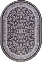 Ковер Иранский Farsi 1200 G256 dark grey овал